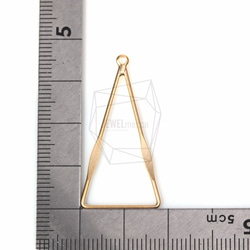 PDT-1187-MG【4個入り】トライアングルペンダント,triangle Pendant/ 19mm x 36mm 5枚目の画像