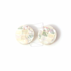 PEA-042-G [2pieces] Mosaic Round Raden Beads, Mother of Pearl Mo 第2張的照片