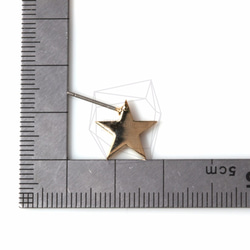ERG-475-G [2件] Star Pierce，Star Stud耳環/ 13mm x 13mm 第5張的照片