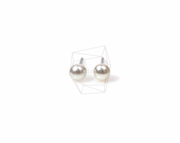 ERG-480-G【2個入り】パールピアス,Pearl Post Earring / 4mm 1枚目の画像