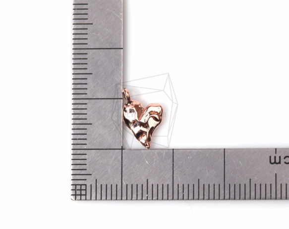 PDT-1200-PG【2個入り】ハンマードハートペンダント,Hammered heart Pendant 5枚目の画像