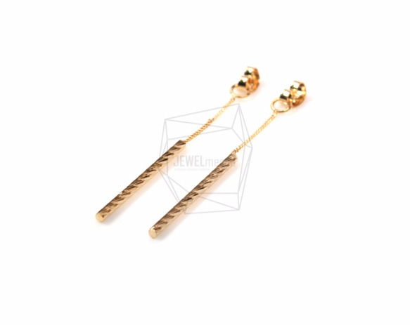 ERG-481-G【2件】Stick Earrings Catch，Stick Earrings Back Component 第2張的照片