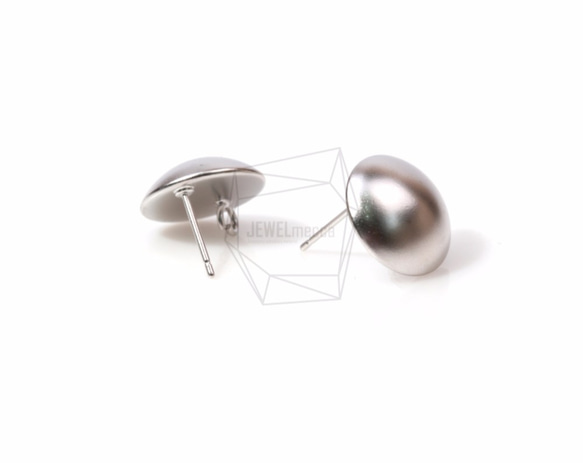 ERG-483-MR [2 件] 圓形耳環、圓形耳釘 / 14mm x 15mm 第3張的照片