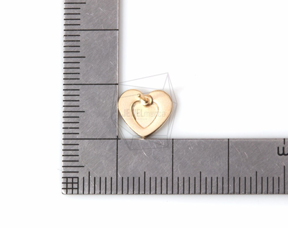 ERG-488-MG【2個入り】ハートアウトラインピアス,Heart Outline Post Earring 5枚目の画像