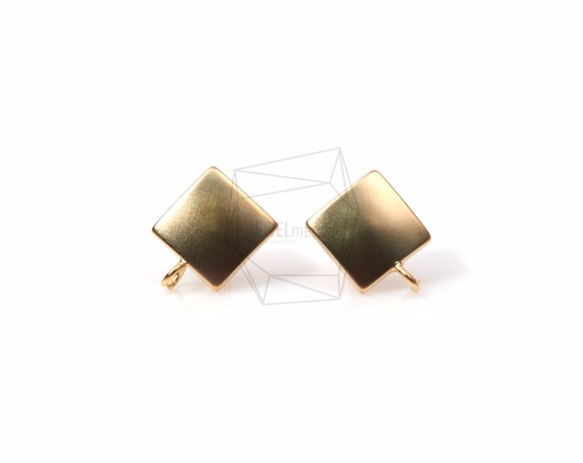 ERG-490-MG【2個入り】スクエアピアス,Flat Square Shape Post Earring 1枚目の画像