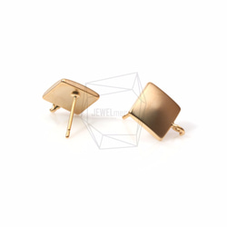 ERG-490-MG【2個入り】スクエアピアス,Flat Square Shape Post Earring 3枚目の画像