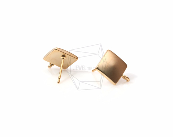 ERG-490-MG【2個入り】スクエアピアス,Flat Square Shape Post Earring 3枚目の画像