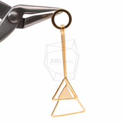 ERG-492-MG【2個入り】ダブルトライアングルアピアス,Double Triangle Dangle Post 4枚目の画像