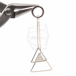 ERG-492-MR【2個入り】ダブルトライアングルアピアス,Double Triangle Dangle Post 4枚目の画像