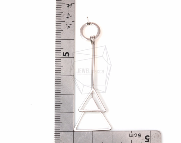 ERG-492-MR【2個入り】ダブルトライアングルアピアス,Double Triangle Dangle Post 5枚目の画像