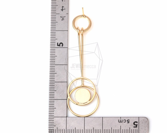 ERG-493-MG [2件]雙圈垂耳耳環 第5張的照片