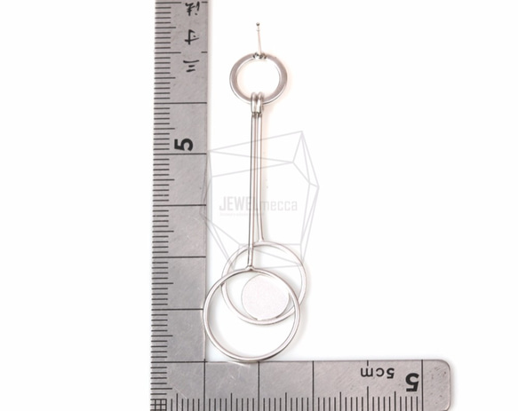 ERG-493-MR [2件]雙圈垂耳耳環 第5張的照片
