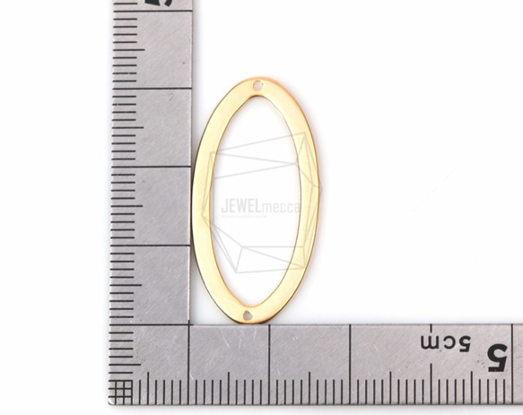 PDT-1206-MG【2個入り】オーバルフレームペンダント,Flat Oval Frame Pendant 5枚目の画像