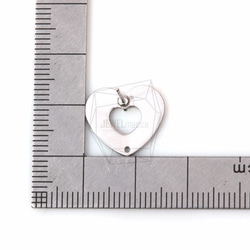 ERG-499-MR【2個入り】ハートピアス,Heart Earring Post/15mm x 15mm 5枚目の画像