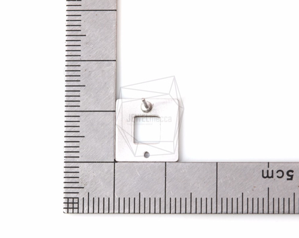 ERG-501-MR【2個入り】スクエアピアス,Textured Square Earring /13mm x 13mm 5枚目の画像