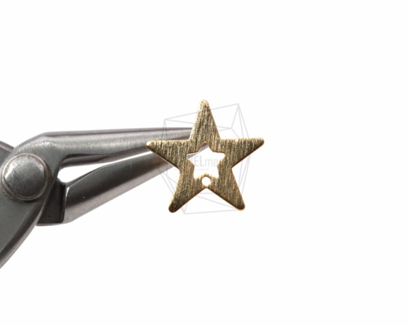 ERG-502-MG【2個入り】スターピアス,Outline Star Post Earring/16mm x 16mm 4枚目の画像