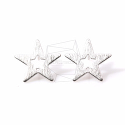 ERG-502-MR【2個入り】スターピアス,Outline Star Post Earring/16mm x 16mm 1枚目の画像