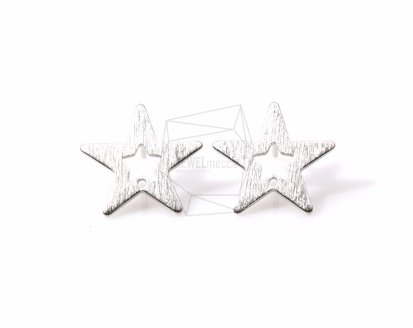 ERG-502-MR【2個入り】スターピアス,Outline Star Post Earring/16mm x 16mm 1枚目の画像