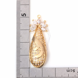 PDT-1229-MG【1個入り】CZパイナップルペンダント,CZ Pineapple Pendant 5枚目の画像