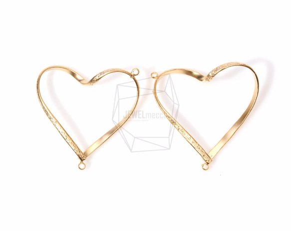 PDT-1231-MG【2個入り】ハートバンドペンダント,Textured Heart Band Pendant 3枚目の画像