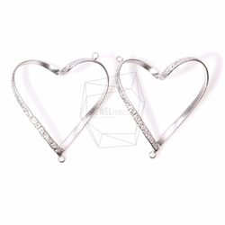 PDT-1231-MR【2個入り】ハートバンドペンダント,Textured Heart Band Pendant 3枚目の画像