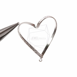 PDT-1231-MR【2個入り】ハートバンドペンダント,Textured Heart Band Pendant 4枚目の画像