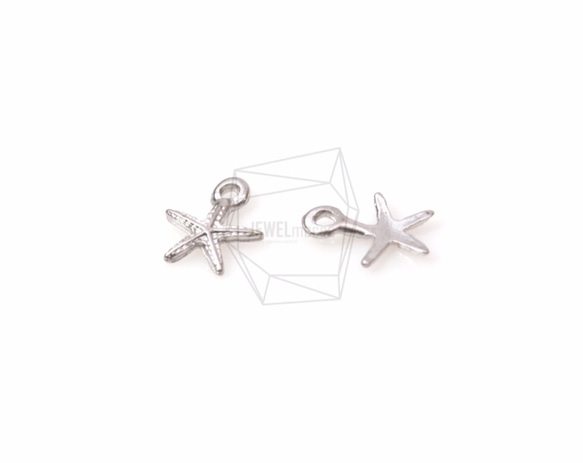 PDT-731-MR【4個入り】ヒトデペンダント,Starfish Pendant/7mm x 6mm 3枚目の画像