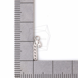 PDT-735-MR【2個入り】キャンディステッキペンダント,Candy Cane Rhodium Pendant 5枚目の画像