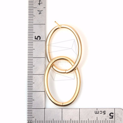 ERG-532-MG [2 件] Hoop Link 耳環，Hoop Link 耳柱 第4張的照片