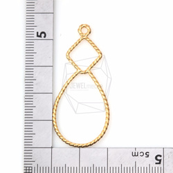 PDT-1127-MG【2個入り】ダイヤモンドティアドロップペンダント,Diamond Teardrop Pendant 5枚目の画像