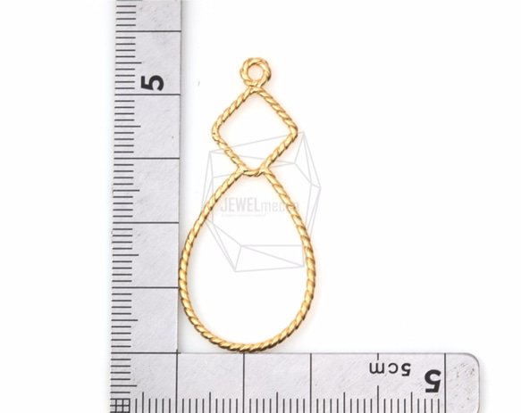 PDT-1127-MG【2個入り】ダイヤモンドティアドロップペンダント,Diamond Teardrop Pendant 5枚目の画像