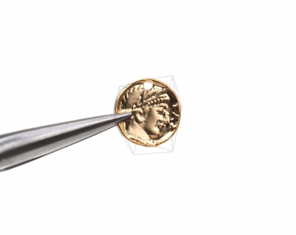 PDT-1130-MG【4個入り】コインペンダント,Caesar Inspired Coin Pendant 4枚目の画像