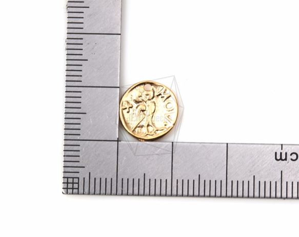 PDT-1130-MG【4個入り】コインペンダント,Caesar Inspired Coin Pendant 5枚目の画像