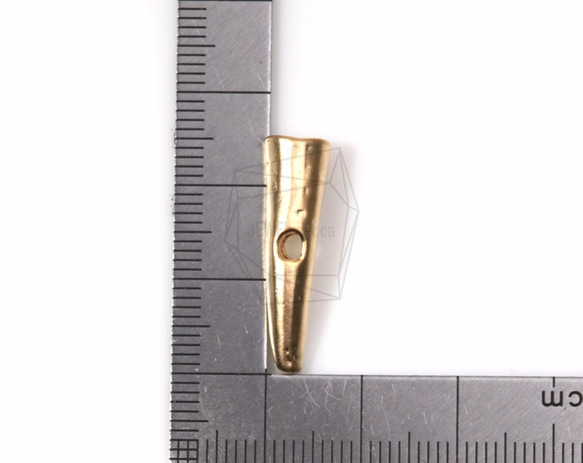 PDT-1131-MG【2個入り】ホーンペンダント,Horn Pendant/5mm x 25mm 5枚目の画像