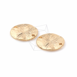 PDT-1139-MG【4個入り】ハンマードコインペンダント,Hammered Coin Pendant 2枚目の画像