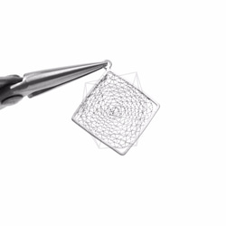 PDT-748-MR【2個入り】ダイヤモンドメッシュペンダント,Diamond Pattern Pendant 4枚目の画像