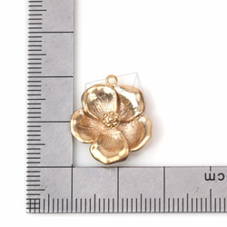 PDT-753-MG【2個入り】フラワーペンダント,Flower Pendant/28mm x 28mm 5枚目の画像