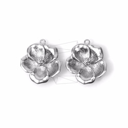 PDT-753-MR【2個入り】フラワーペンダント,Flower Pendant/28mm x 28mm 1枚目の画像