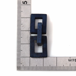 BSC-321-G【2個入り】ウッドリンクスクエアペンダント,Wooden linked Square pendant 5枚目の画像