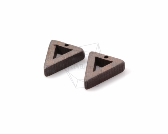 BSC-330-G【4個入り】トライアングルウッドビーズ,triangle Wooden Beads 2枚目の画像