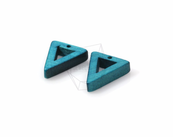 BSC-332-G【4個入り】トライアングルウッドビーズ,triangle Wooden Beads 2枚目の画像