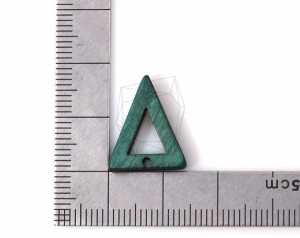 BSC-334-G【4個入り】トライアングルウッドビーズ,triangle Wooden Beads 5枚目の画像