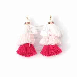 BSC-347-G【2個入り】マルチカラーコットンタッセル,Multi-Colored Cotton Tassel 1枚目の画像