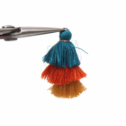 BSC-349-G【2個入り】マルチカラーコットンタッセル,Multi-Colored Cotton Tassel 4枚目の画像