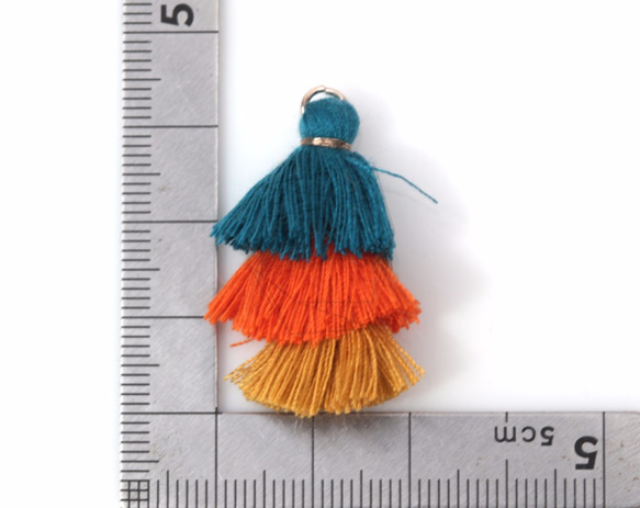 BSC-349-G【2個入り】マルチカラーコットンタッセル,Multi-Colored Cotton Tassel 5枚目の画像