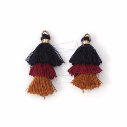 BSC-351-G【2個入り】マルチカラーコットンタッセル,Multi-Colored Cotton Tassel 1枚目の画像