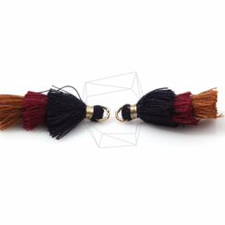 BSC-351-G【2個入り】マルチカラーコットンタッセル,Multi-Colored Cotton Tassel 3枚目の画像