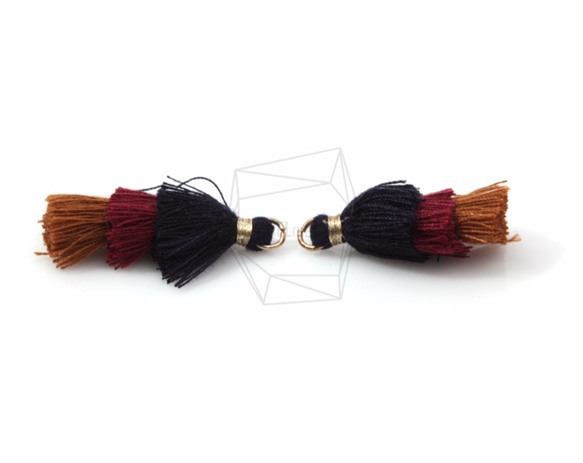 BSC-351-G【2個入り】マルチカラーコットンタッセル,Multi-Colored Cotton Tassel 3枚目の画像