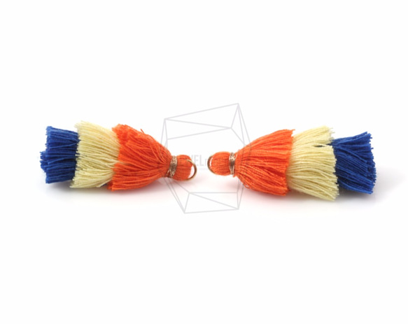 BSC-352-G【2個入り】マルチカラーコットンタッセル,Multi-Colored Cotton Tassel 3枚目の画像