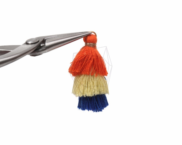 BSC-352-G【2個入り】マルチカラーコットンタッセル,Multi-Colored Cotton Tassel 4枚目の画像